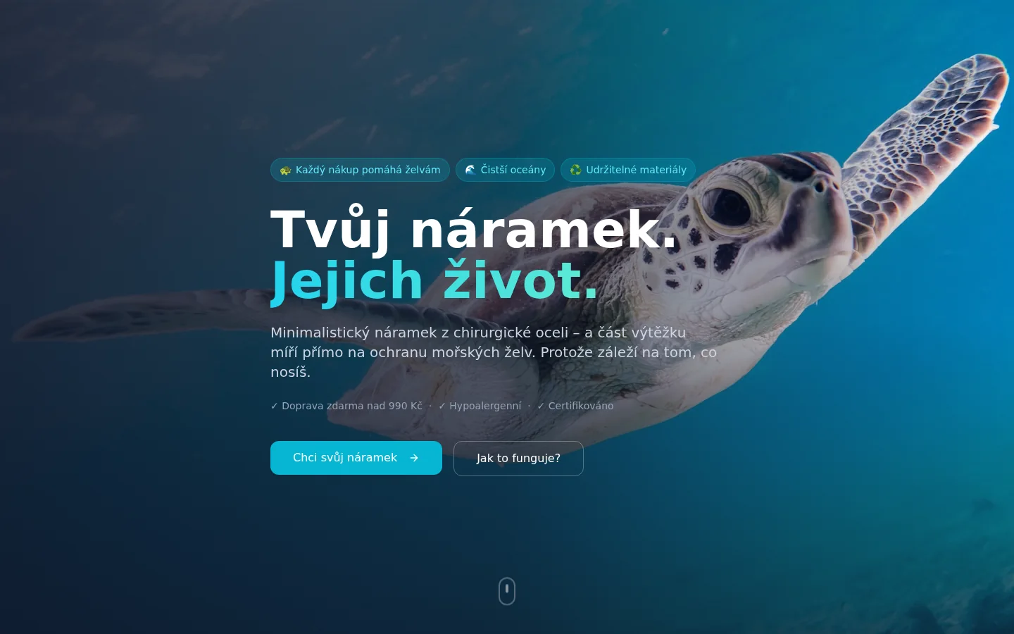 E-shop Cesta Moře s náramky podporujícími ochranu mořských želv